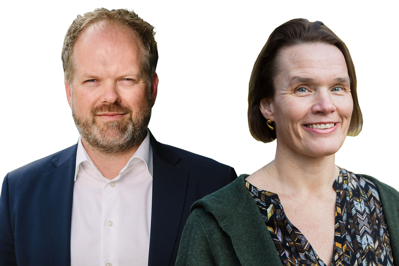 Per Øyvind Langeland, afdelingsdirektør i NHO (Næringslivets Hovedorganisasjon), og Kristin Weidemann Wieland, områdedirektør i KS (Kommunesektorens Organisasjon), er to af deltagerne i topmødet.