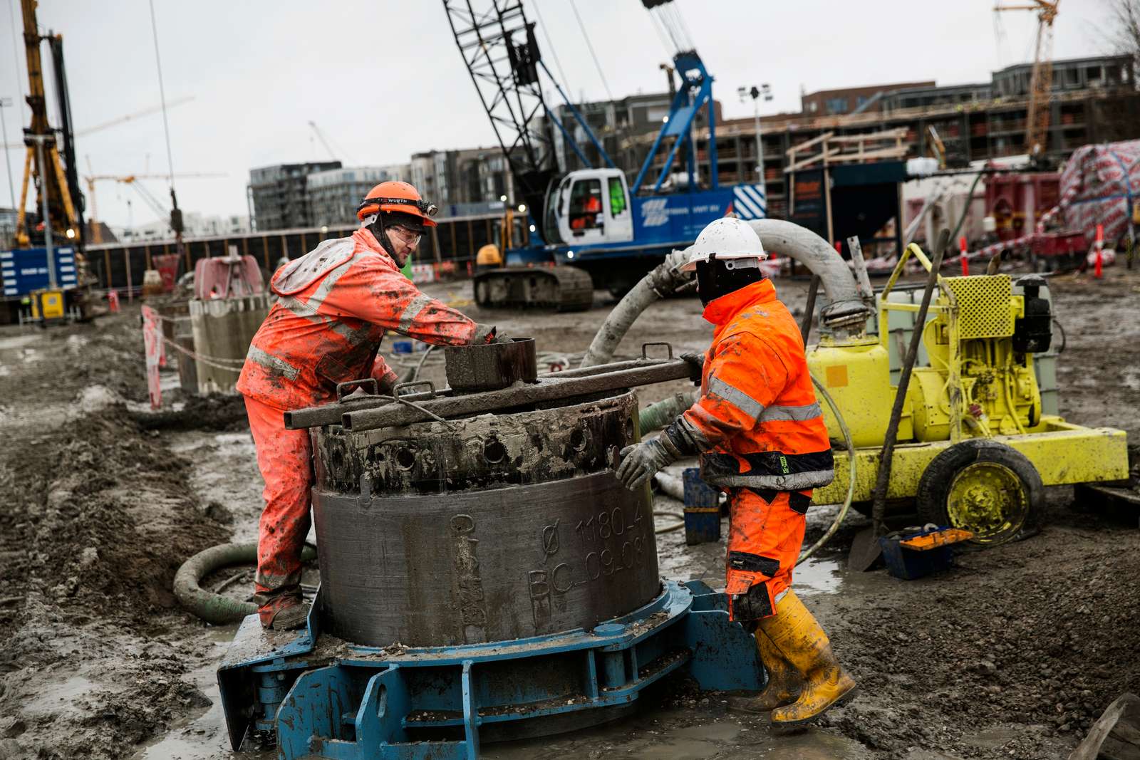 Arbejde på metrobyggeplads